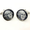 Cufflinks -  Fortune ONE Dollar - George Washington -  wedding cufflinks -