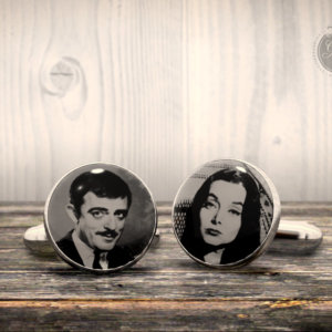 Cufflinks - The Addams Family  - Gomez and Morticia tv series Cuff Links