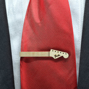 Guitar neck Tie Clip  - Maple wood tie bar