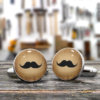 Moustache Cufflinks - Made in Italy Mens Cufflinks - Free Gift Box.