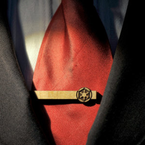 Star Wars Tie Clip GALACTIC EMPIRE logo - Maple wood tie bar