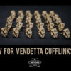 WOOD cufflinks - V for Vendetta - Guy Fawkes mask elegant cuff links
