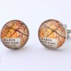 Paris France Antique Map Cufflinks - Perfect gift for a romatic man.
