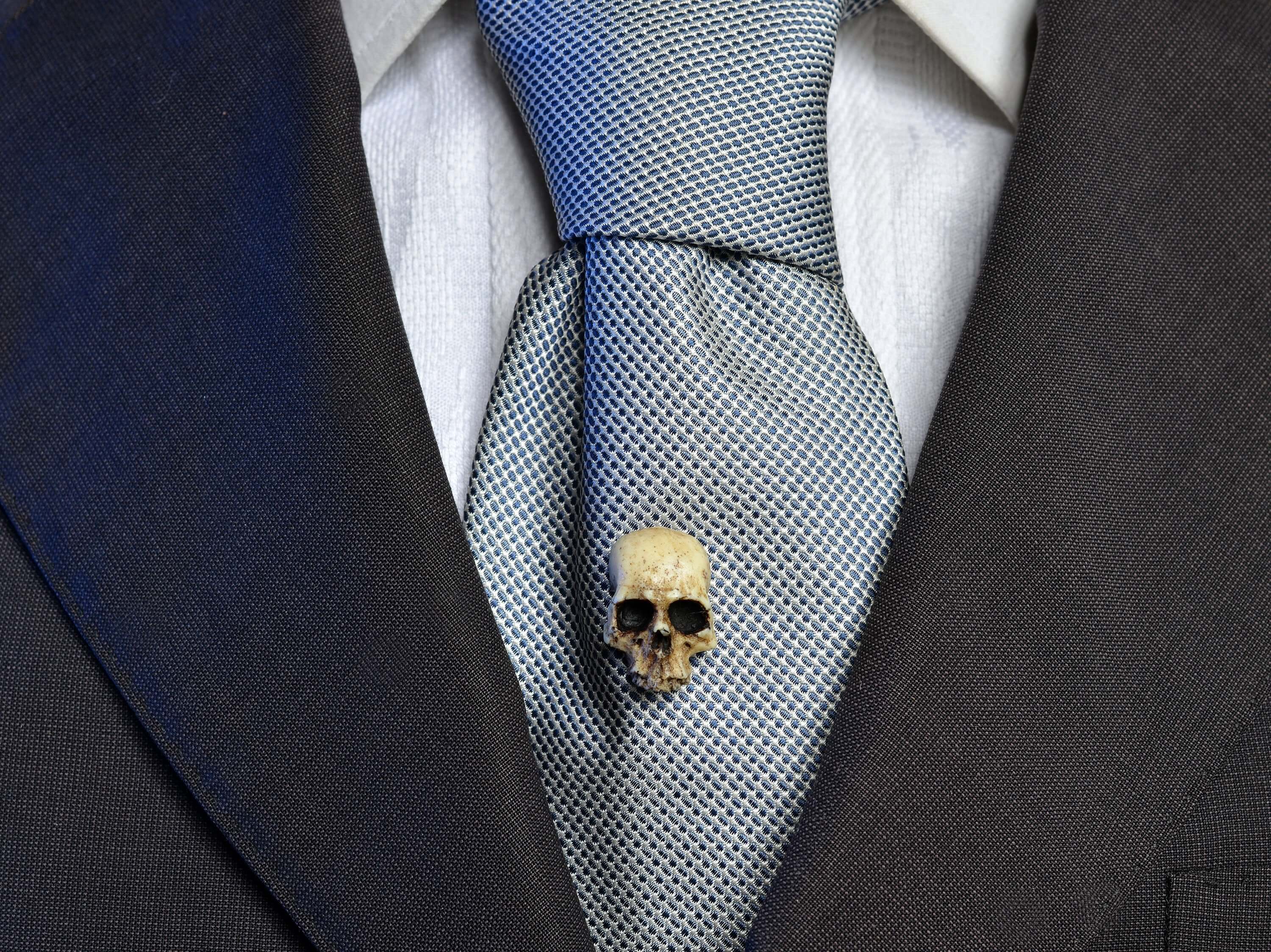 Human Skull brooch - hand made victorian replica skull tie pin - Wedding pin